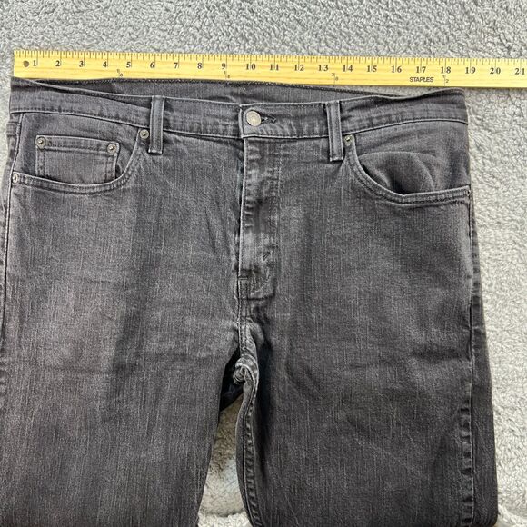 Levi's Black Jeans Mens 36x30 Loose Straight Dark Wash 5 Pocket Levis - Picture 8 of 11